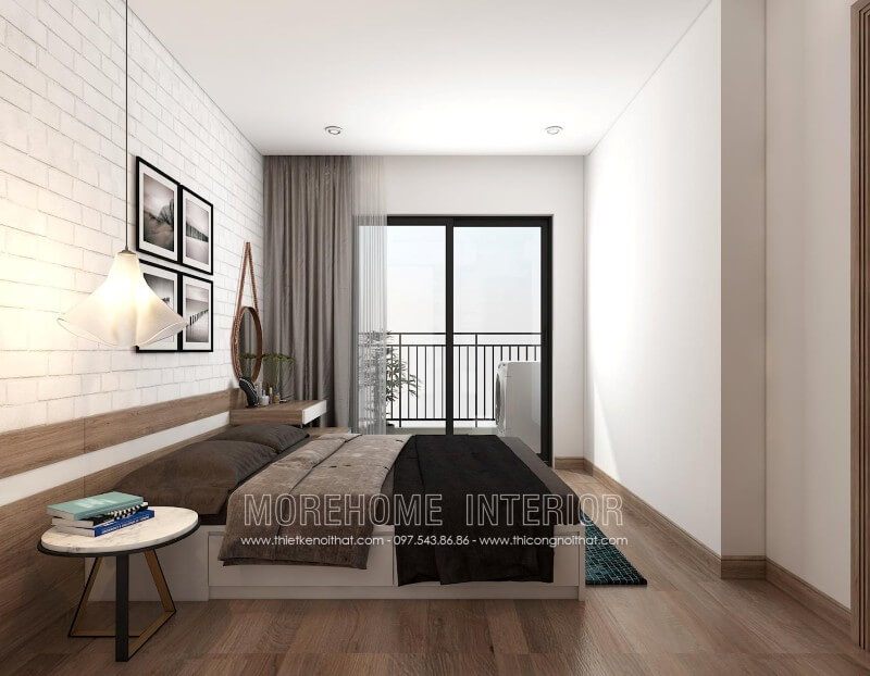 Giường ngủ Acrylic màu trắng được thiết kế với phong cách sang trọng và hiện đại.
