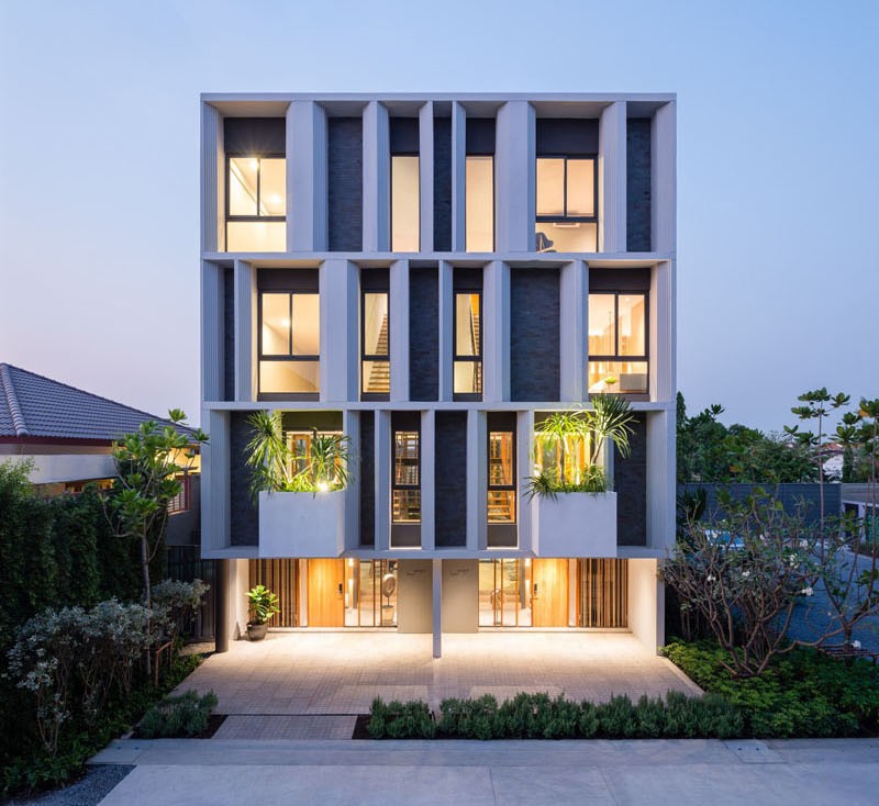 Biệt thự hiện đại Town House ở Thái Lan do Baan Puripuri thiết kế
